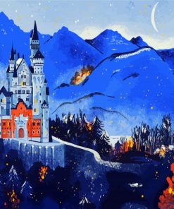 Neuschwanstein Castle In Bavaria Art paint by number