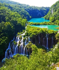 Plitvice Lakes National Park Croatia paint by number