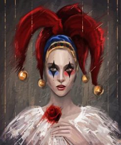 Sad Clown Woman paint by number