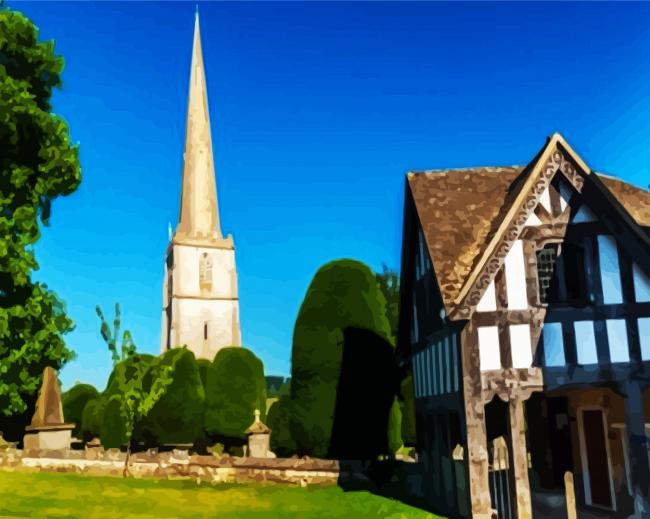 St Mary's Church Batsford England Paint By Numbers