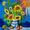 Sunflowers paint by number