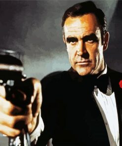 The Scottish Actor Sean Connery paint by number