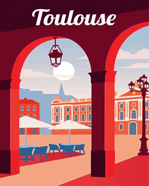 Toulouse France paint by number