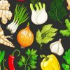 Vegetables Illustration Paint By Numbers