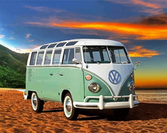 Volkswagen Campervan paint by number