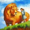 Woman And Lion Paint By Number