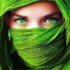 Woman With Green Veil Paint By Numbers