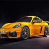 Yellow Porsche paint by number
