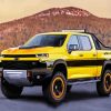 Yellow Chevy paint by number