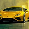 Yellow Lamborghini Huracan Paint By Numbers