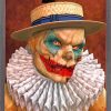 Zombie Clown Wearing a Hat Paint By Number