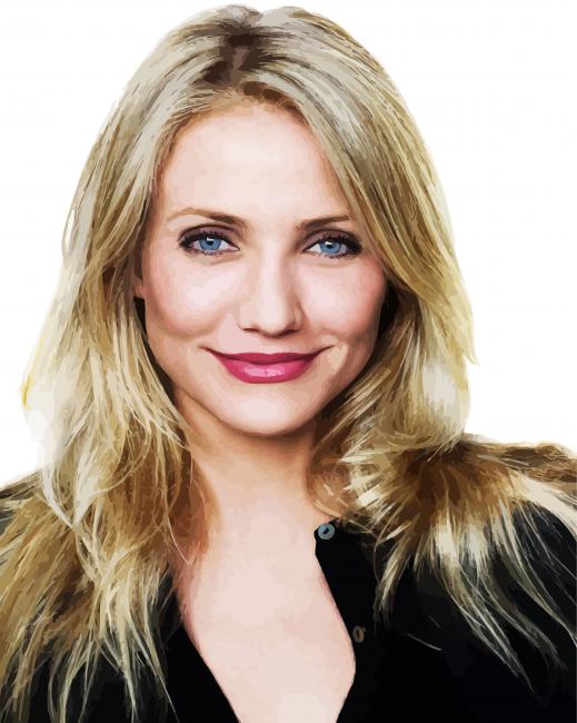 Actress Cameron Diaz Smiling paint by numbers