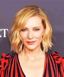American Actress Cate Blanchett paint by numbers