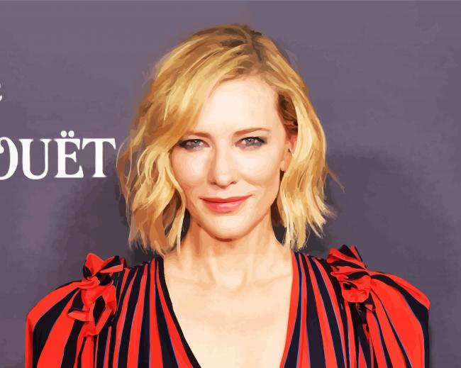 American Actress Cate Blanchett paint by numbers