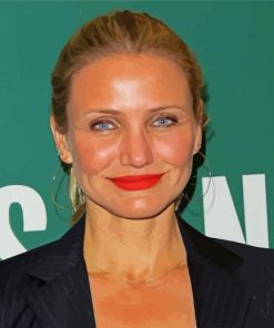 Actress Cameron Diaz paint by numbers