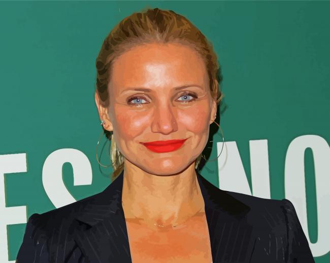 Actress Cameron Diaz paint by numbers