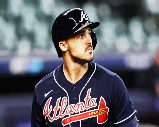 Adam Duvall From Atlanta Braves paint by number