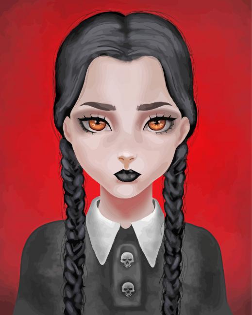 Addams Family Wednesday paint by numbers
