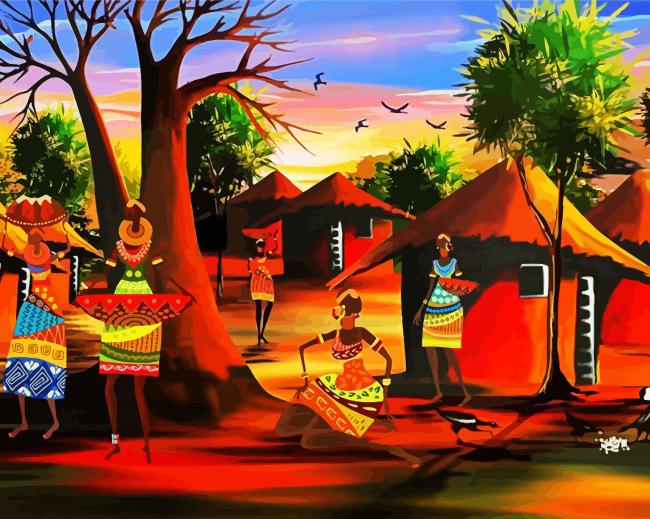 Afrocan Camp paint by numbers