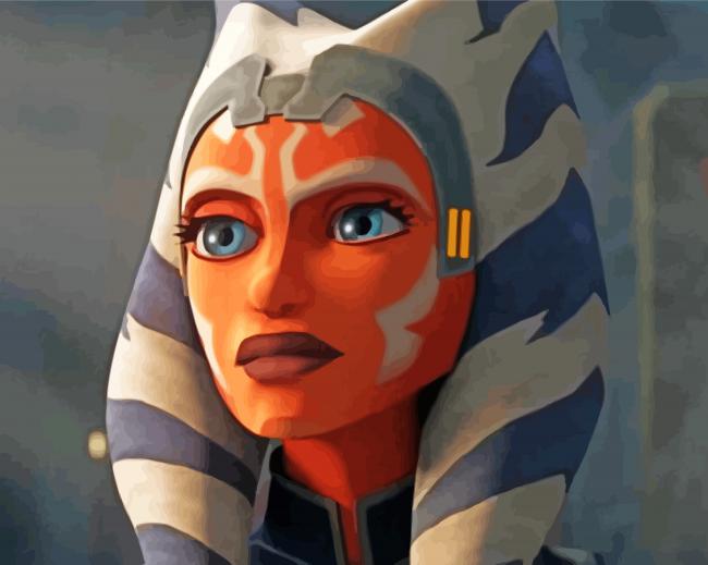 Ahsoka Character Of Star Wars paint by numbers