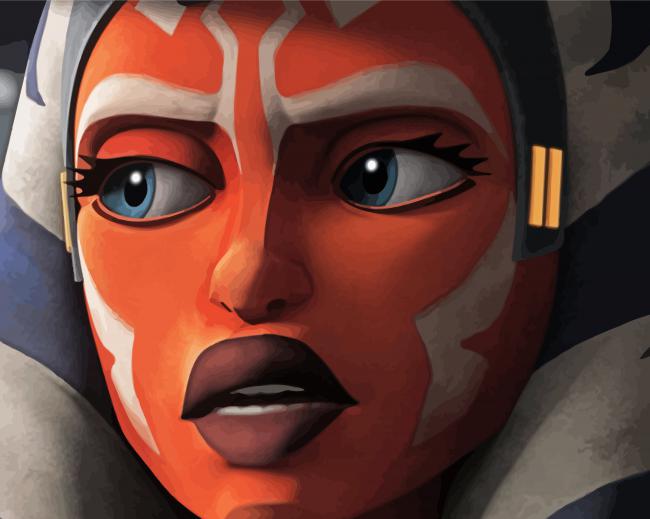 Ahsoka Face paint by numbers