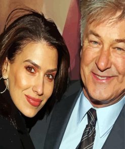 Alec Baldwin And His Wife Hilaria paint by number paint by number