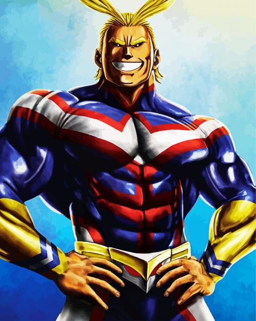 All Might Superhero paint by numbers
