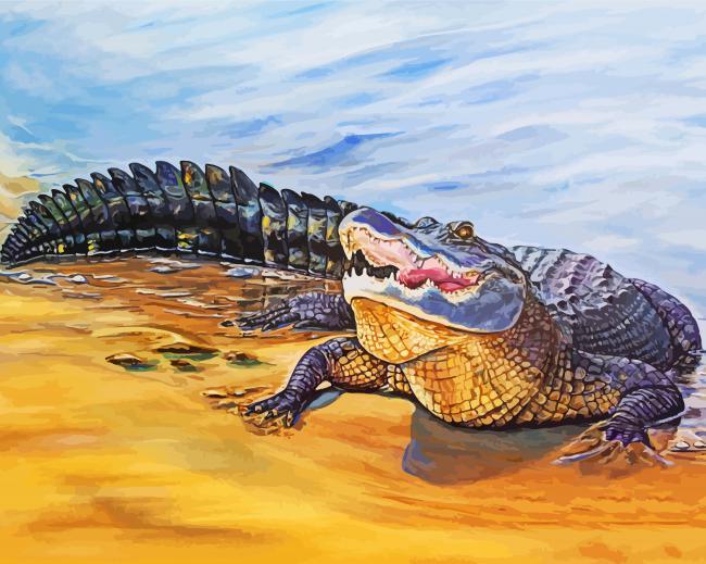 Huge Alligator Art paint by numbers