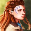Aloy Horizon Zero Dawn Video Game paint by number