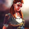 Aloy Horizon Zero Dawn paint by number