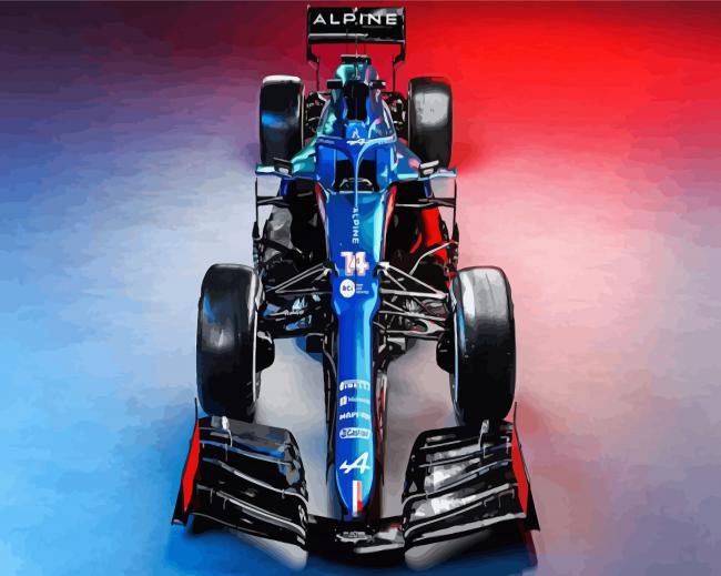 Alpine Formula One paint by number