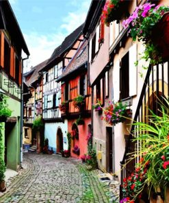 Alsace Streets paint by number