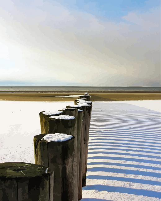 Ameland Beach Seascape paint by numbers