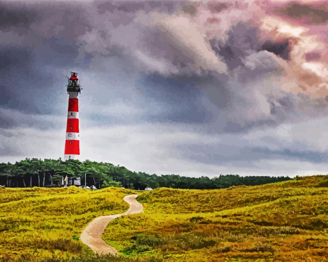 Ameland lighthouse paint by numbers