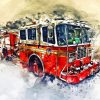 American Fire Truck paint by number