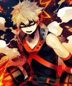 Angry Bakugo Anime paint by number