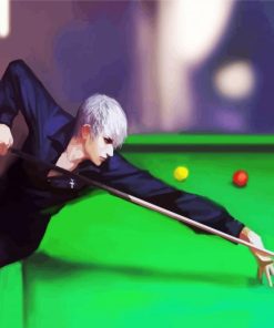 Anime boy Billiard Player paint by number