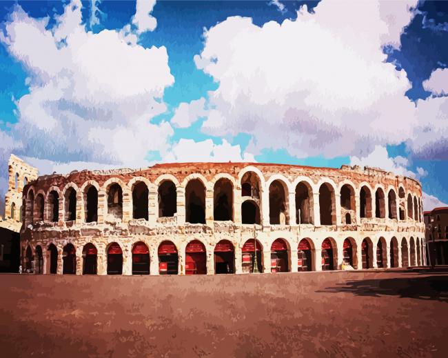 Arena Amphitheatre Verona paint by number