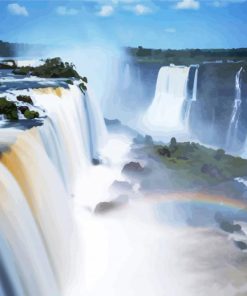 Argentina Iguazu Falls paint by numbers