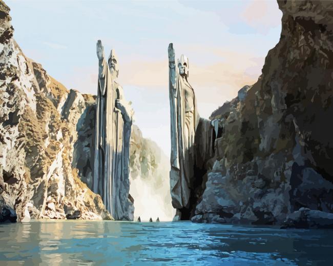Argonath Gates paint by numbers