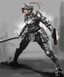 Armor Woman paint by number