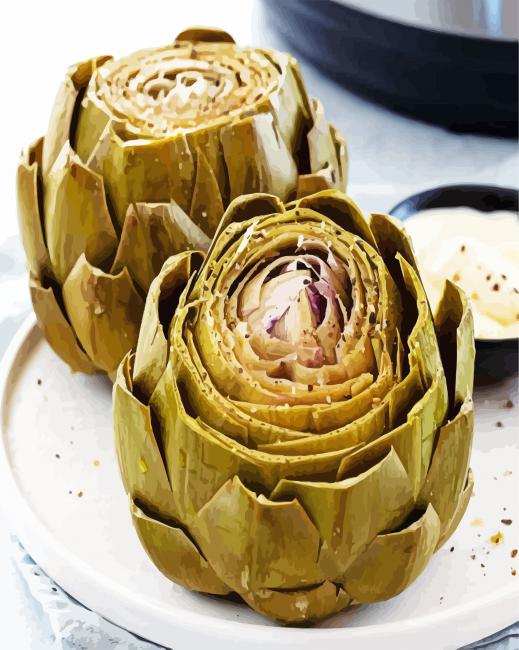 Artichokes paint by number