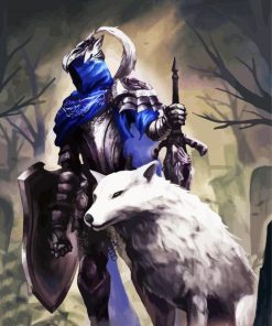 Artorias And The White Wolf paint by number