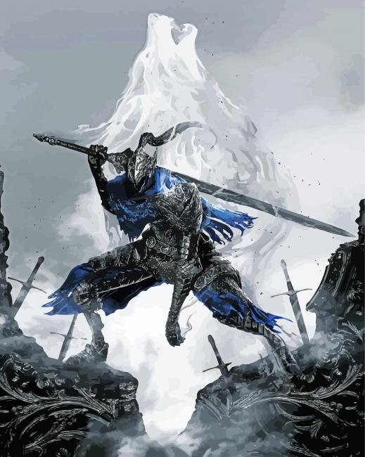 Artorias Video Game CABracter paint by number