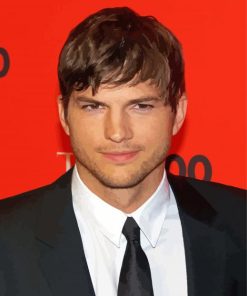 Ashton Kutcher Americam Actor paint by number