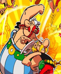 Asterix And Obelix Cartoon paint by numbers