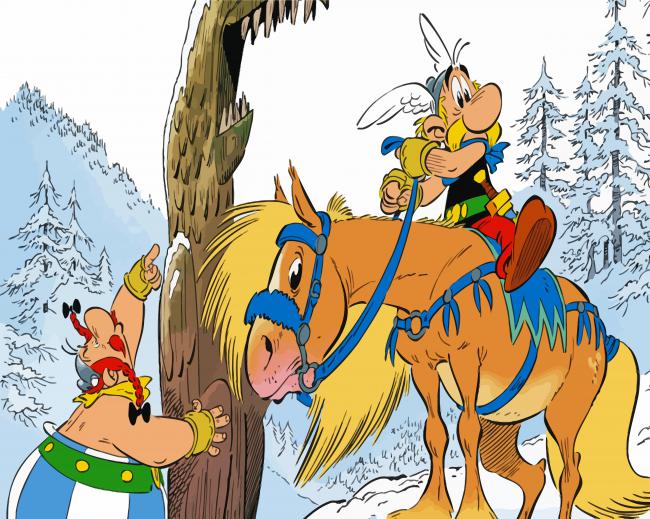 Asterix And Obelix And The Horse paint by numbers