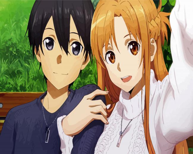 Asuna And Kirito paint by number