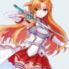 Asuna With Her Sword paint by number
