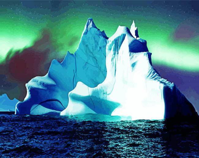 Aurora Iceberg paint by number